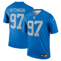 Men's Detroit Lions Aidan Hutchinson Blue Legend Player Performance Top