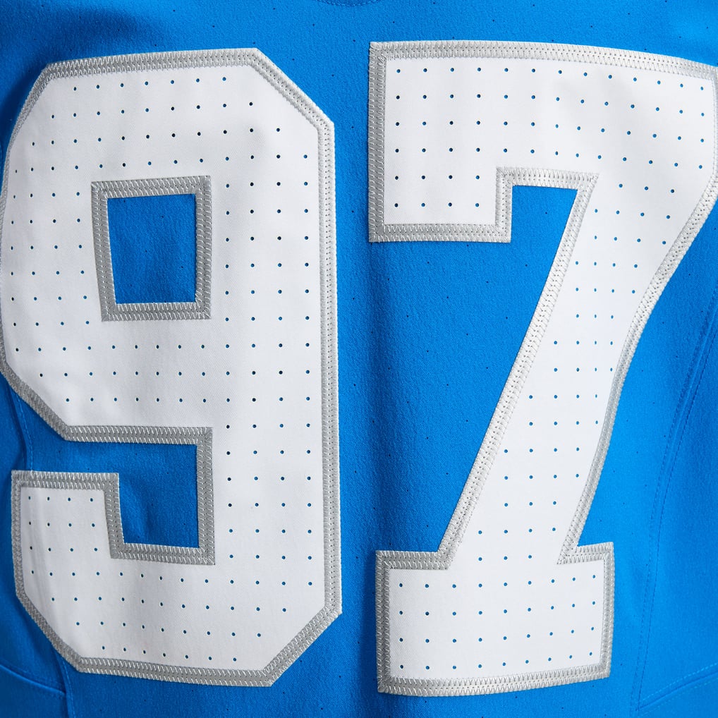 Men's Detroit Lions Aidan Hutchinson Blue Team Vapor F.U.S.E. Elite Jersey