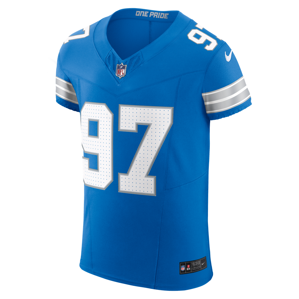 Men's Detroit Lions Aidan Hutchinson Blue Team Vapor F.U.S.E. Elite Jersey