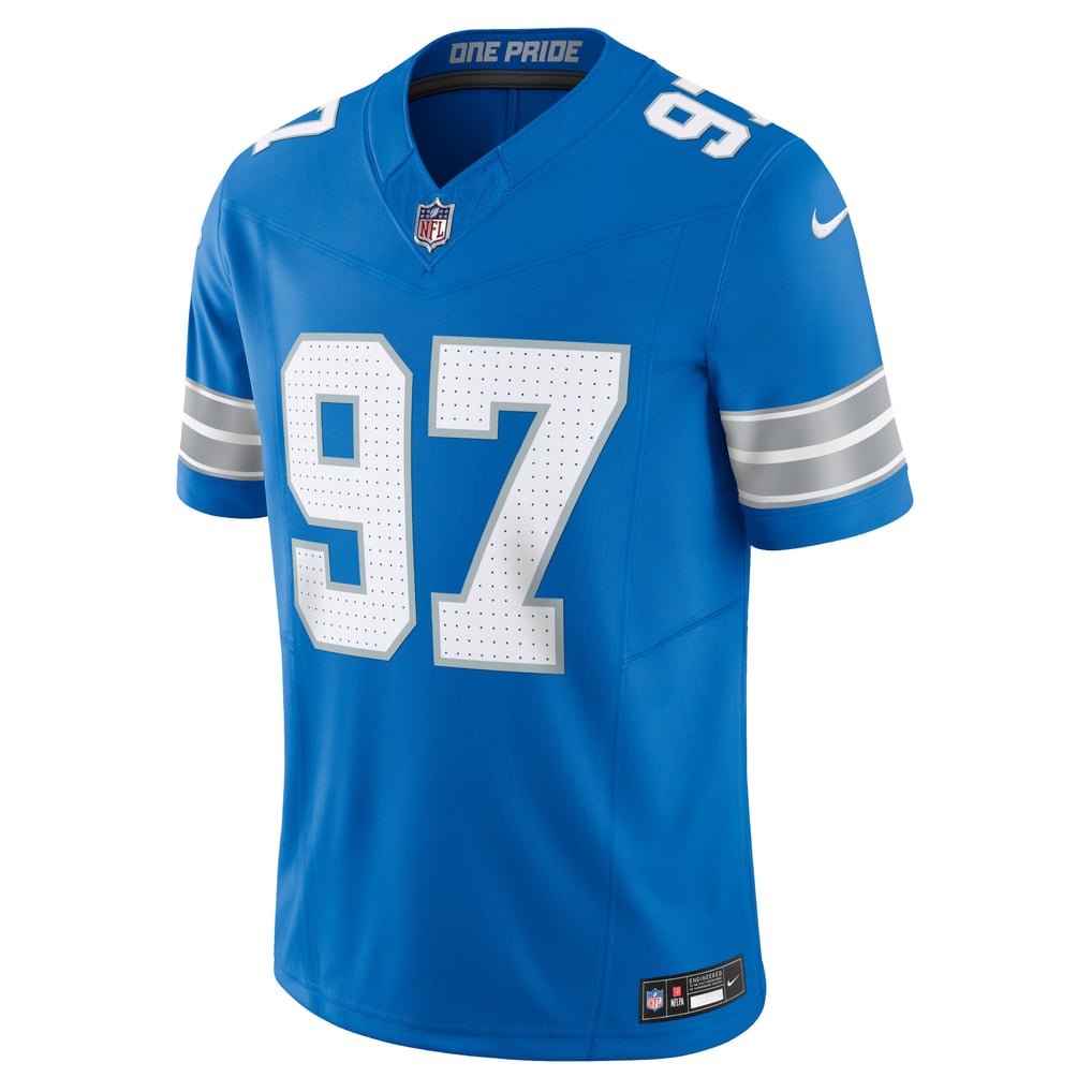 Men's Detroit Lions Aidan Hutchinson Blue Team Vapor F.U.S.E. Limited Jersey