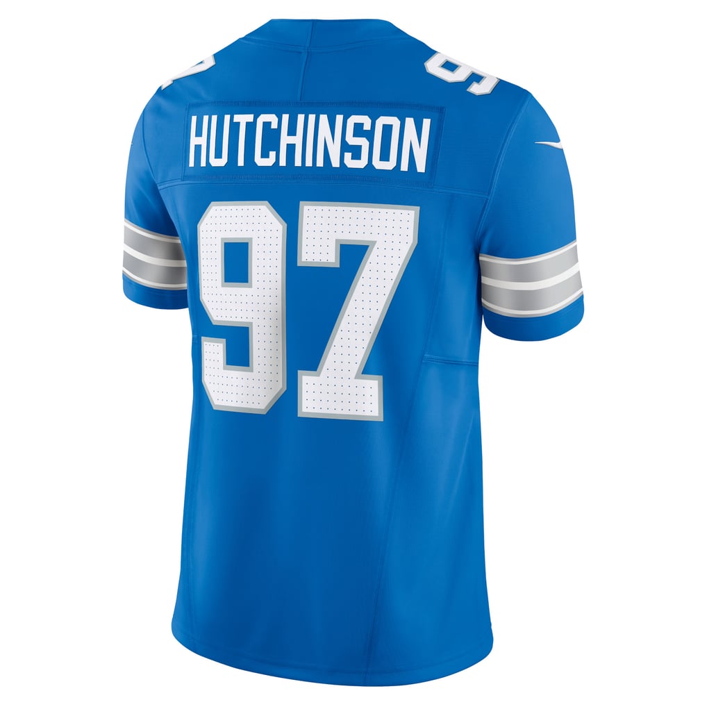 Men's Detroit Lions Aidan Hutchinson Blue Team Vapor F.U.S.E. Limited Jersey