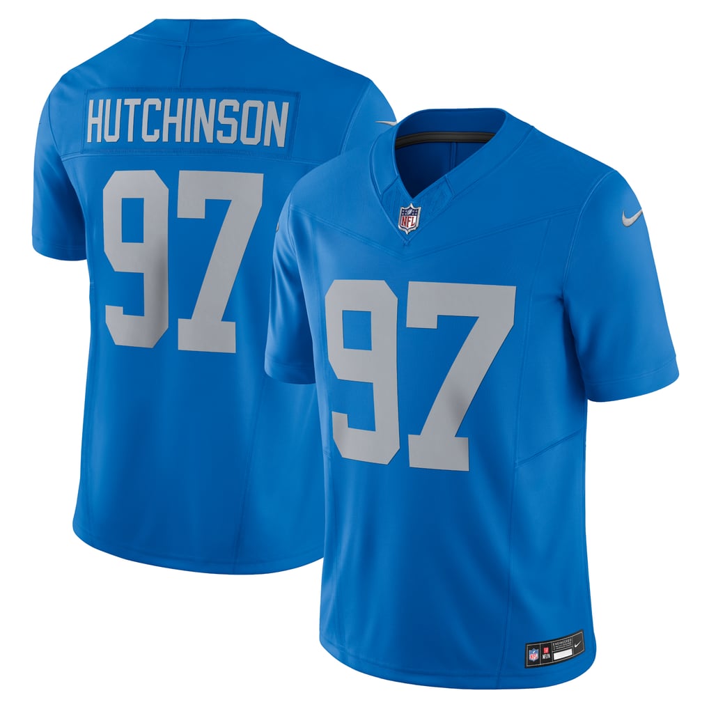Men's Detroit Lions Aidan Hutchinson Blue Vapor F.U.S.E. Alternate Limited Jersey