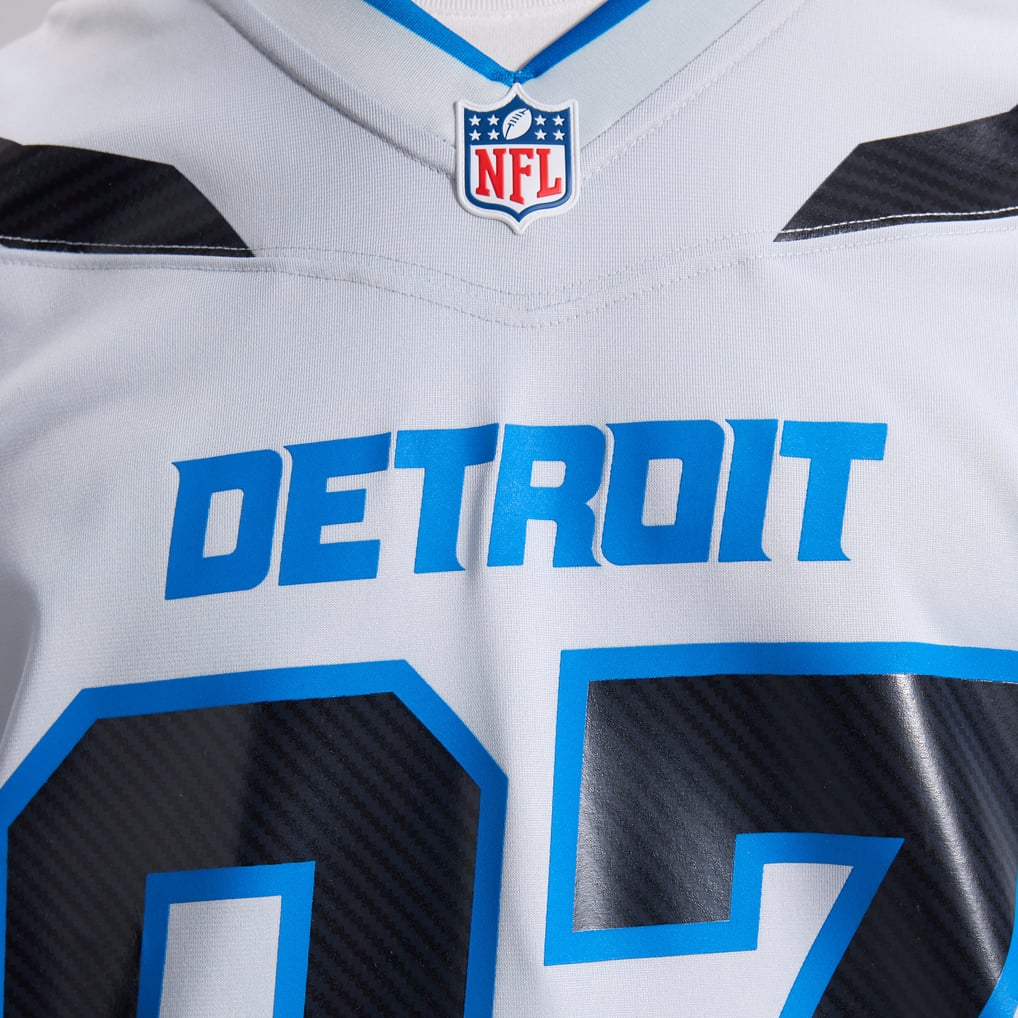 Men's Detroit Lions Aidan Hutchinson Silver 2026 Rivalries Collection Game Jersey