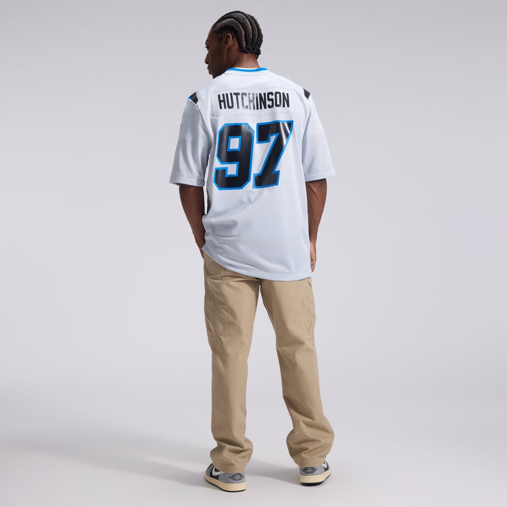 Men's Detroit Lions Aidan Hutchinson Silver 2026 Rivalries Collection Game Jersey