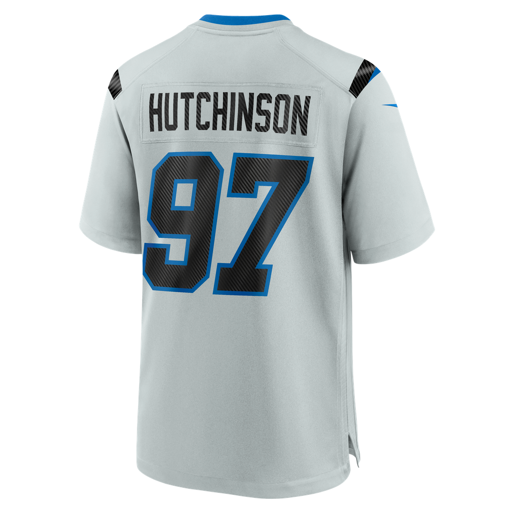 Men's Detroit Lions Aidan Hutchinson Silver 2026 Rivalries Collection Game Jersey