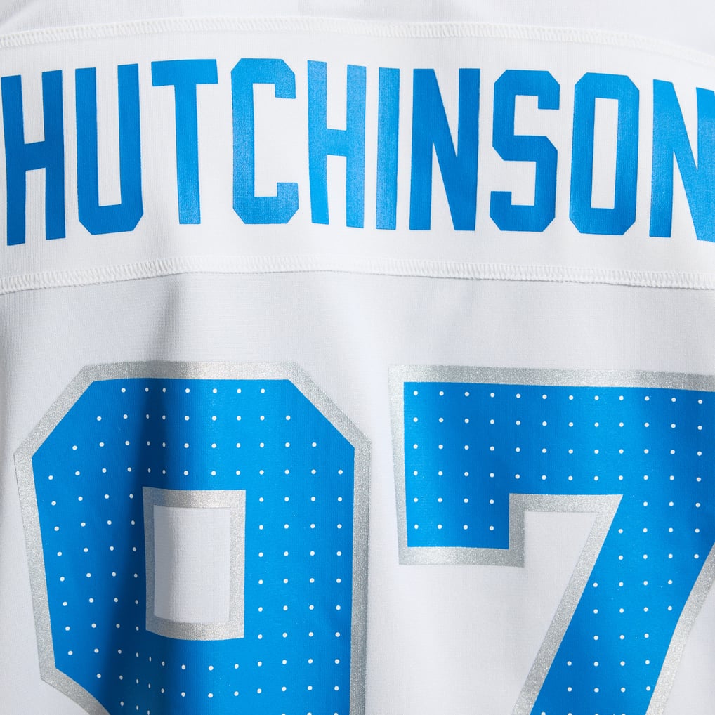 Men's Detroit Lions Aidan Hutchinson White Game Jersey