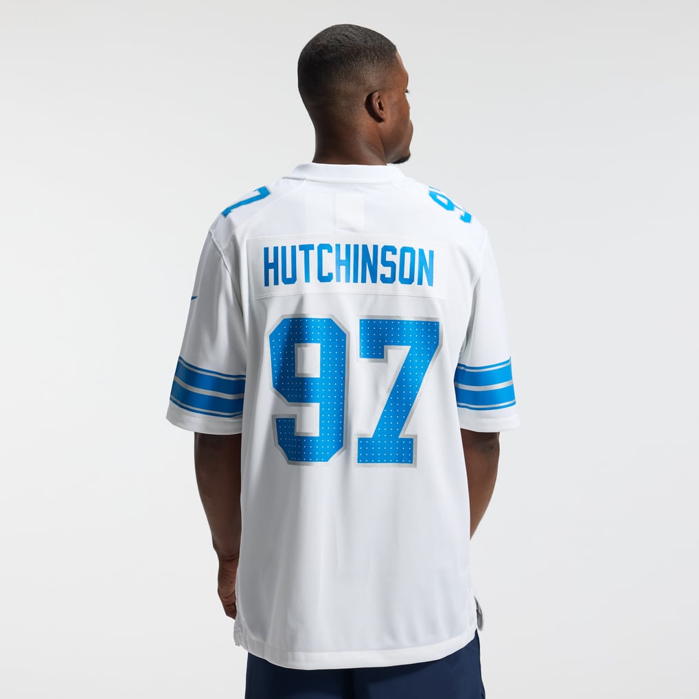 Men's Detroit Lions Aidan Hutchinson White Game Jersey