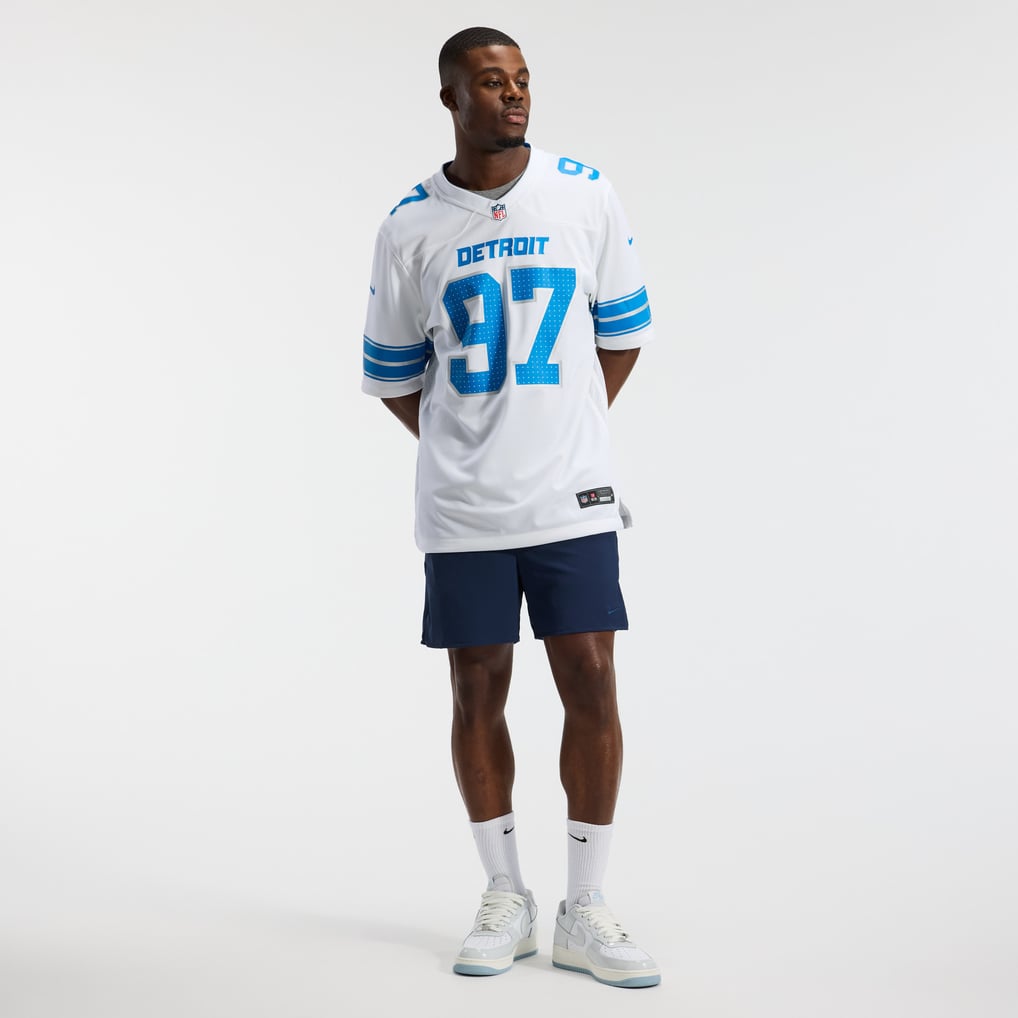 Men's Detroit Lions Aidan Hutchinson White Game Jersey