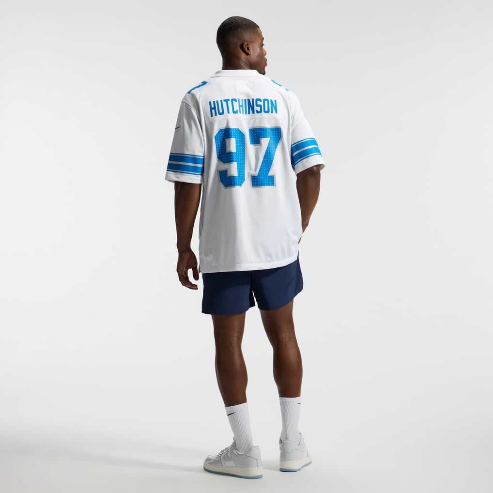 Men's Detroit Lions Aidan Hutchinson White Game Jersey
