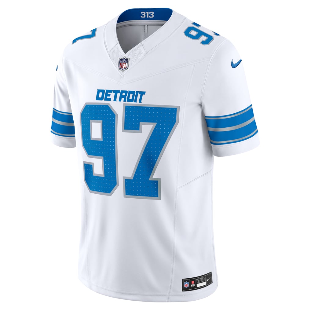 Men's Detroit Lions Aidan Hutchinson White Vapor F.U.S.E. Limited Jersey