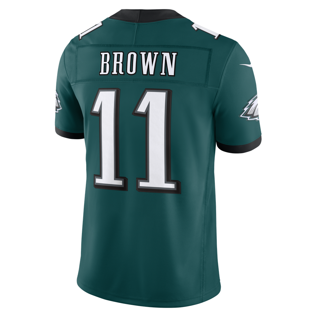 Men's Philadelphia Eagles A.J. Brown Midnight Green Team Vapor F.U.S.E. Stitched Limited Jersey
