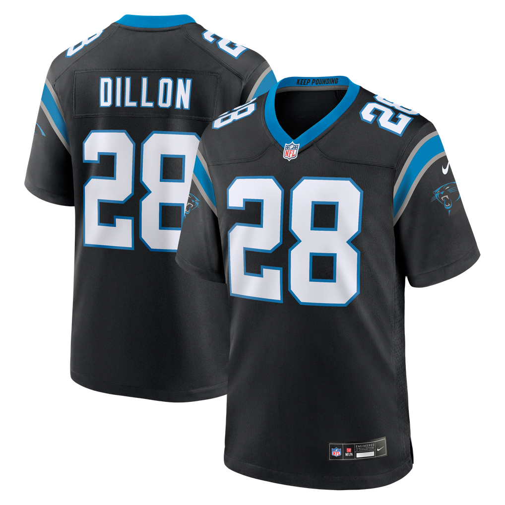 Men's Carolina Panthers AJ Dillon Black Team Game Jersey