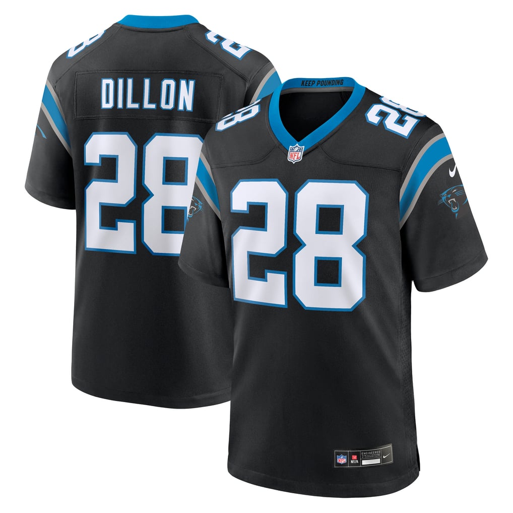 Men's Carolina Panthers AJ Dillon Black Team Game Jersey