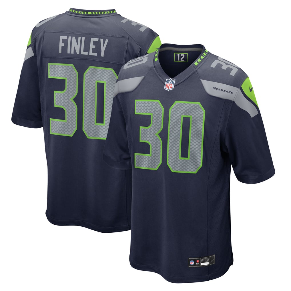 Men's Seattle Seahawks AJ Finley College Navy Team Game Jersey