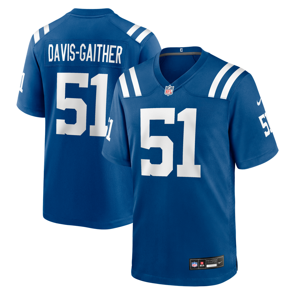 Men's Indianapolis Colts Akeem Davis-Gaither Royal Team Game Jersey