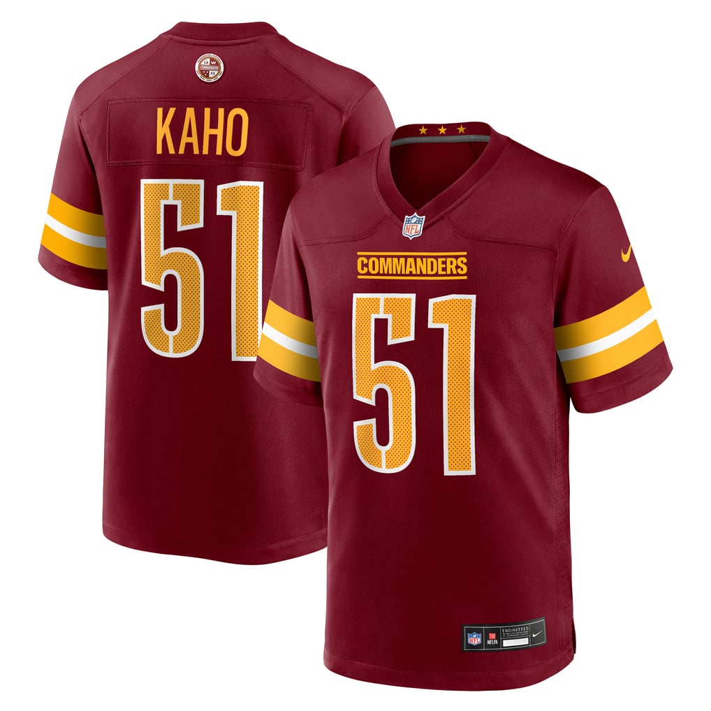 Men's Washington Commanders Ale Kaho Burgundy Team Game Jersey