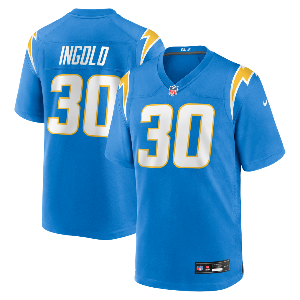 Men's Los Angeles Chargers Alec Ingold Powder Blue Team Game Jersey