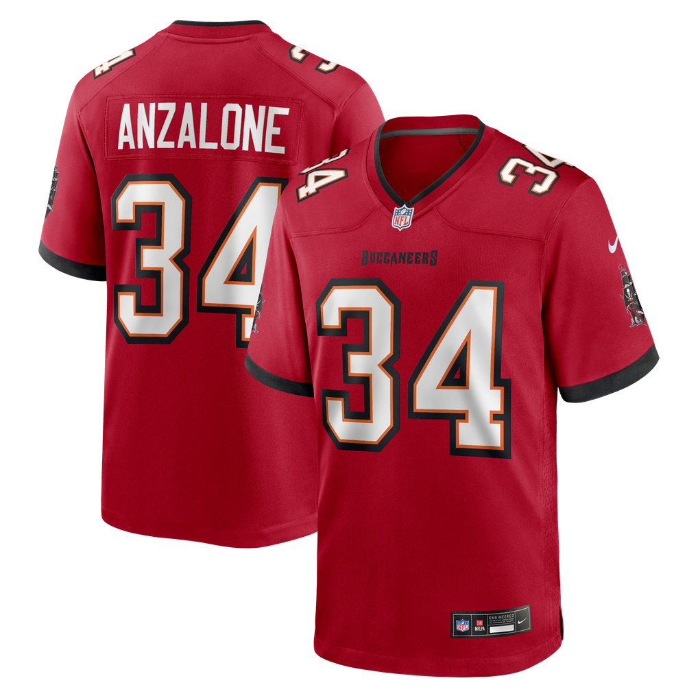 Men's Tampa Bay Buccaneers Alex Anzalone Red Team Game Jersey