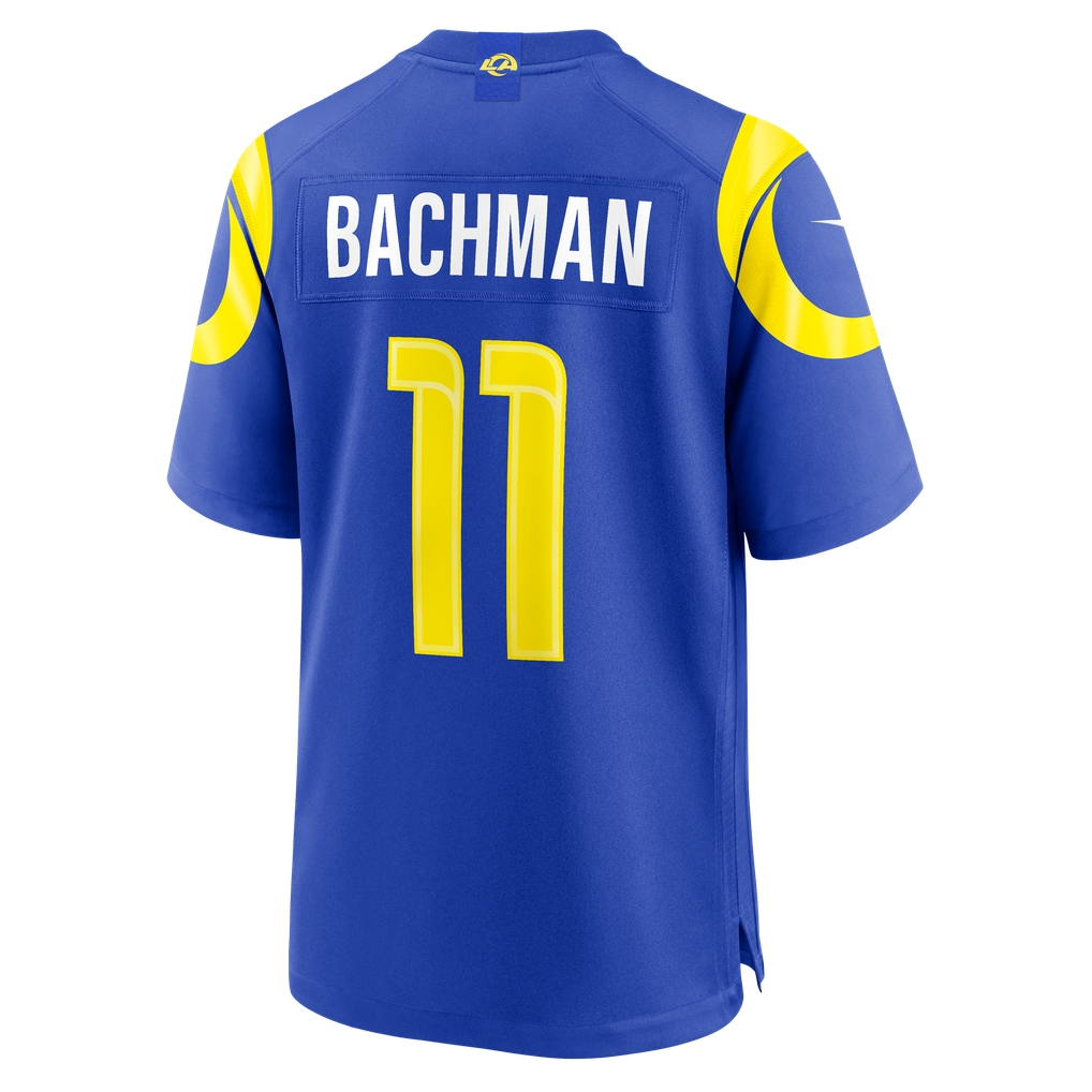 Men's Los Angeles Rams Alex Bachman Royal Team Game Jersey