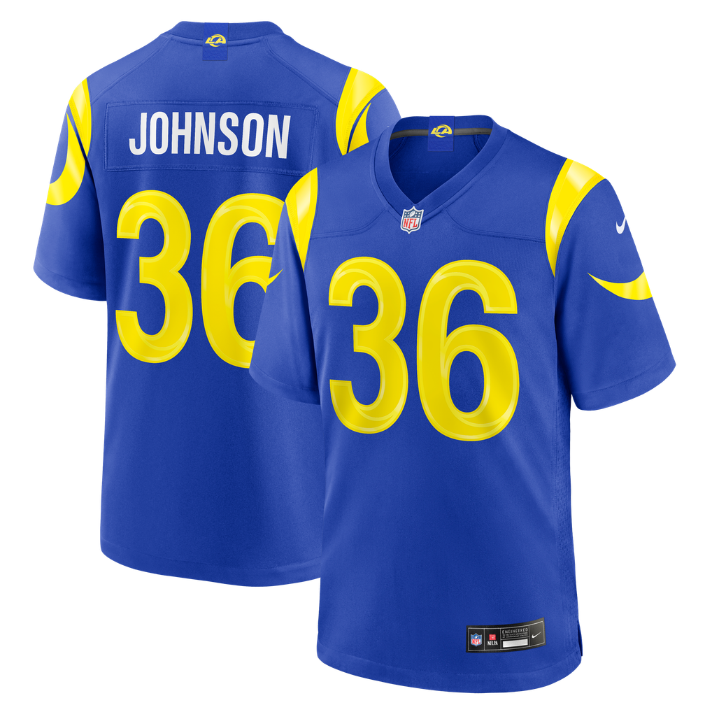 Men's Los Angeles Rams Alex Johnson Royal Team Game Jersey