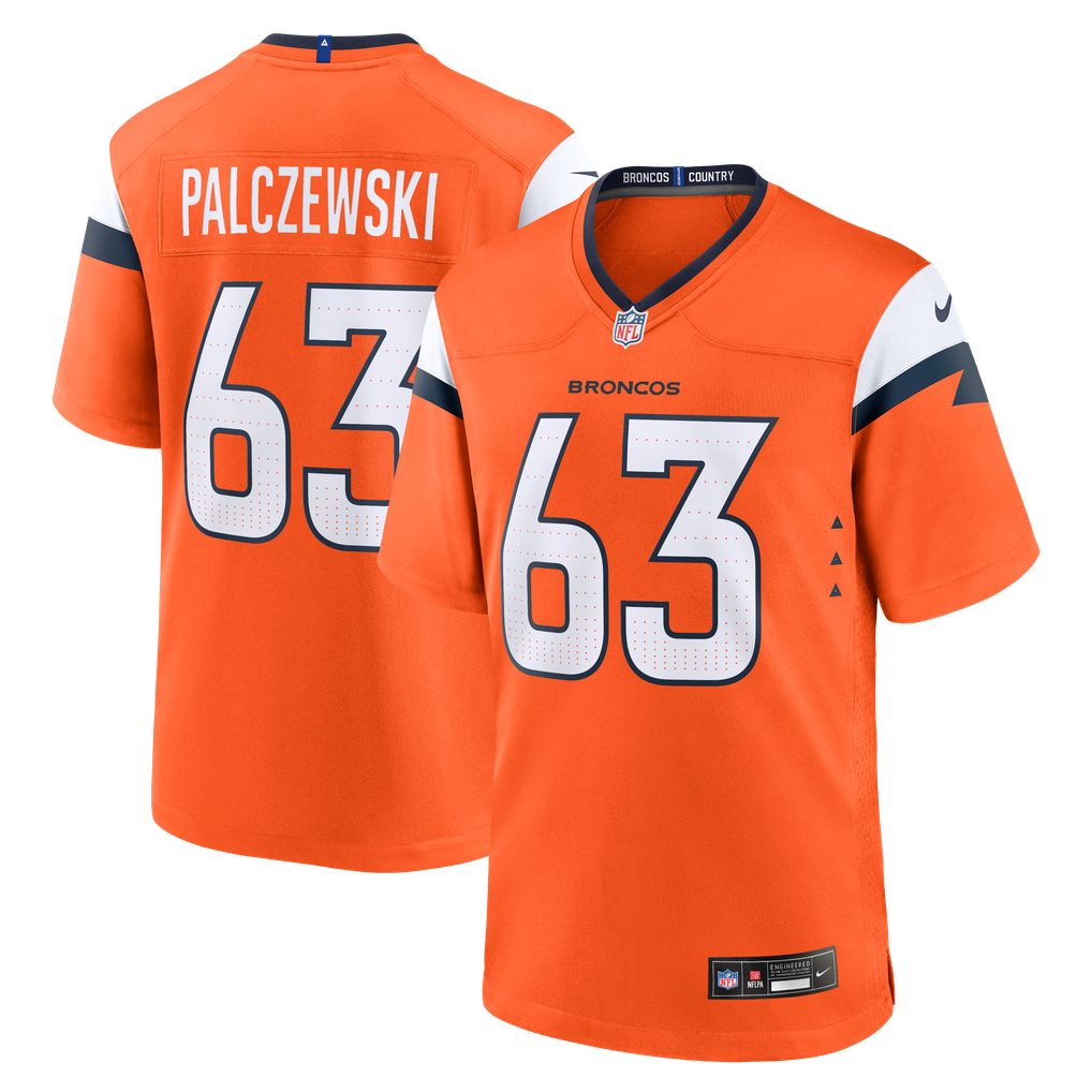 Men's Denver Broncos Alex Palczewski Orange Team Game Jersey