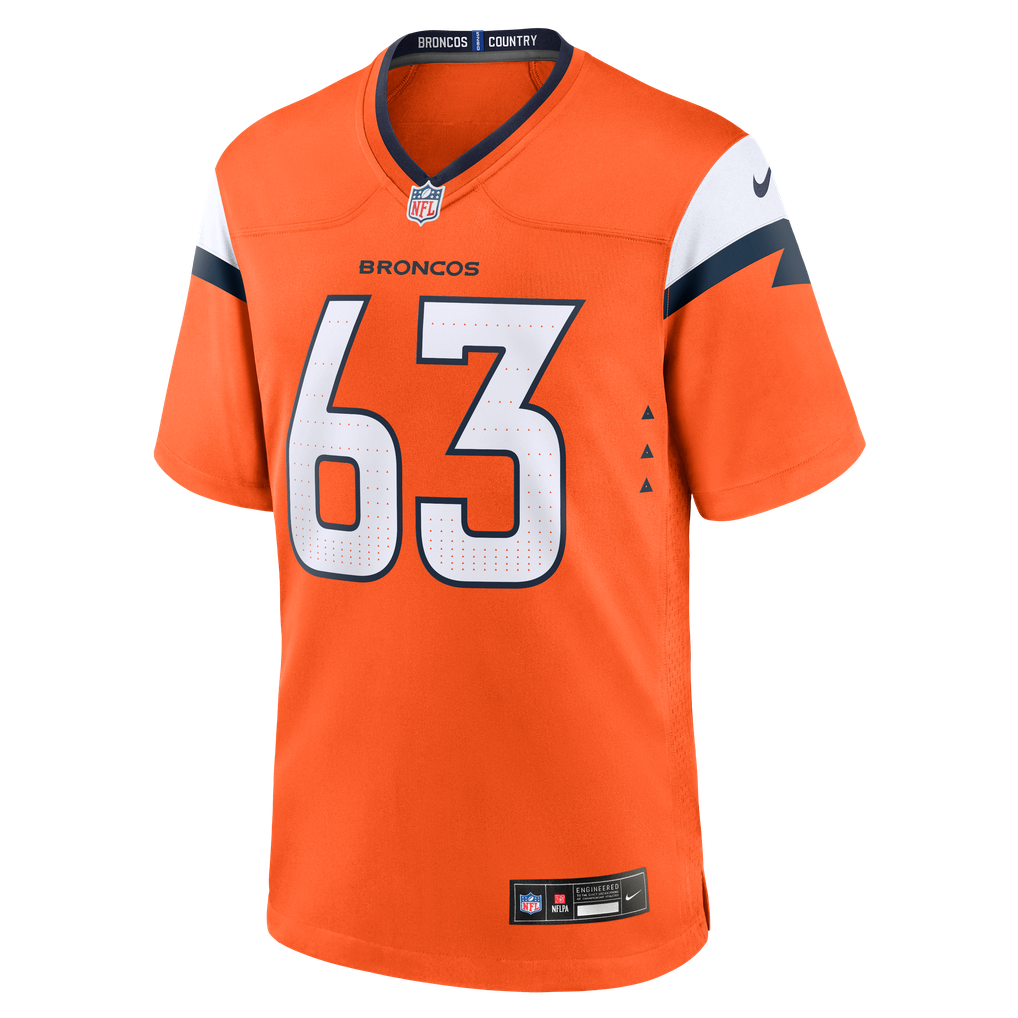 Men's Denver Broncos Alex Palczewski Orange Team Game Jersey