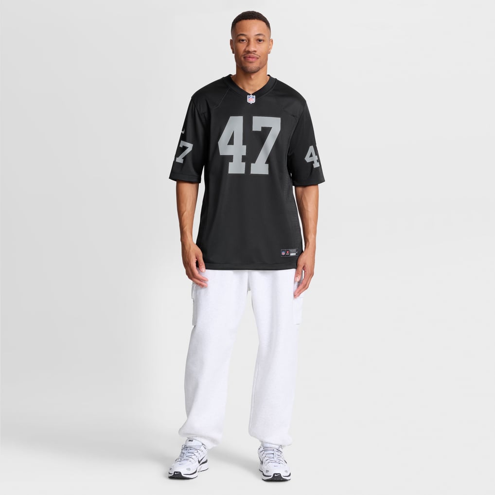 Men's Las Vegas Raiders Alex Ward Black Team Game Jersey