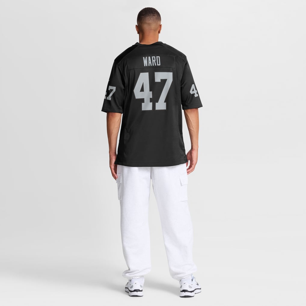 Men's Las Vegas Raiders Alex Ward Black Team Game Jersey