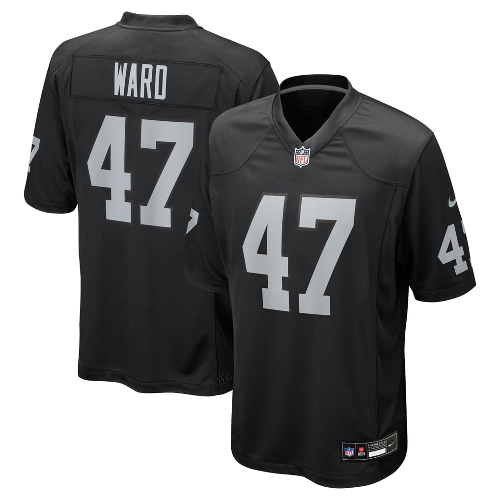 Men's Las Vegas Raiders Alex Ward Black Team Game Jersey