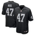 Men's Las Vegas Raiders Alex Ward Black Team Game Jersey