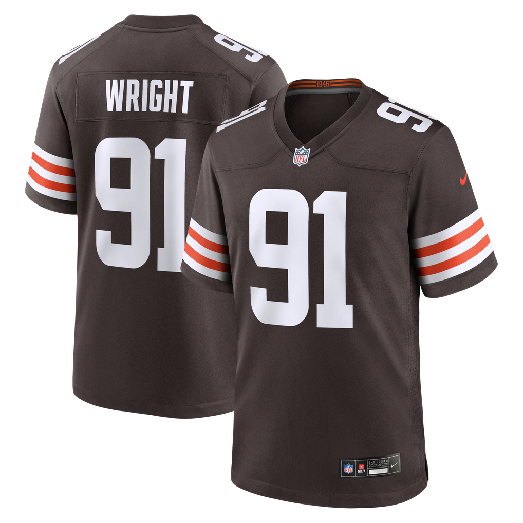 Men's Cleveland Browns Alex Wright Brown Team Game Jersey