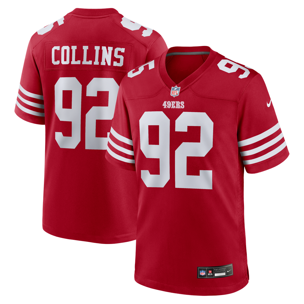 Men's San Francisco 49ers Alfred Collins Scarlet Team Game Jersey