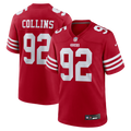 Men's San Francisco 49ers Alfred Collins Scarlet Team Game Jersey