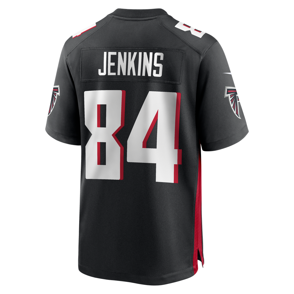 Men's Atlanta Falcons Alfred Jenkins Black Game Retired Player Jersey