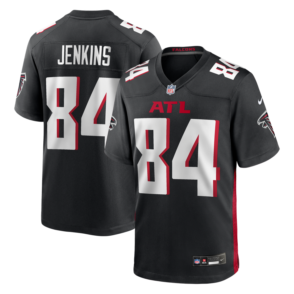 Men's Atlanta Falcons Alfred Jenkins Black Game Retired Player Jersey
