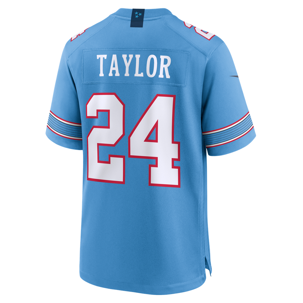 Men's Tennessee Titans Alontae Taylor Light Blue Team Game Jersey