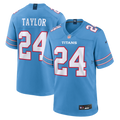 Men's Tennessee Titans Alontae Taylor Light Blue Team Game Jersey