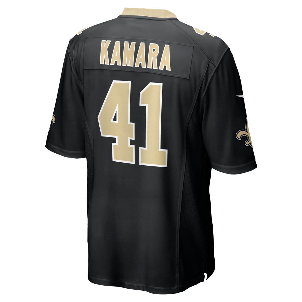 Men's New Orleans Saints Alvin Kamara Black Team 60th Season Game Jersey