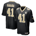 Men's New Orleans Saints Alvin Kamara Black Team 60th Season Game Jersey
