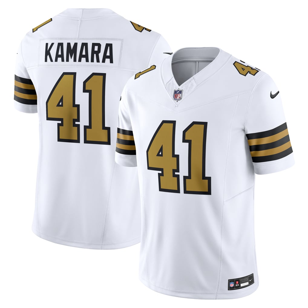 Men's New Orleans Saints Alvin Kamara White Alternate Vapor F.U.S.E. Limited Jersey