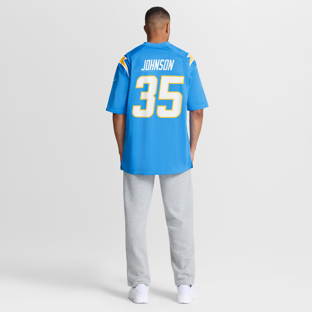 Men's Los Angeles Chargers Amar Johnson Powder Blue Team Game Jersey