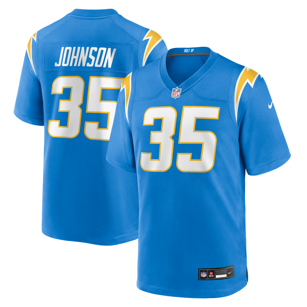Men's Los Angeles Chargers Amar Johnson Powder Blue Team Game Jersey