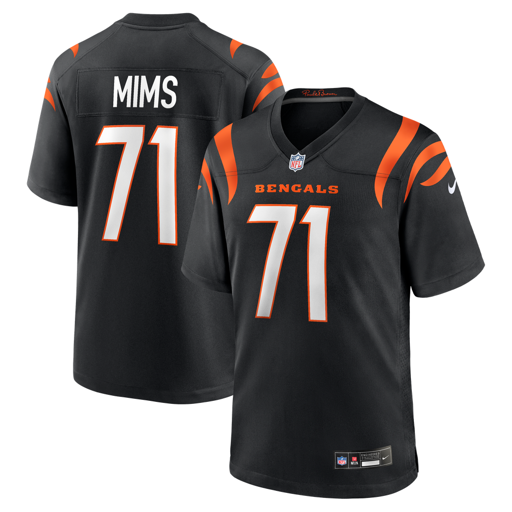 Men's Cincinnati Bengals Amarius Mims Black Player Game Jersey