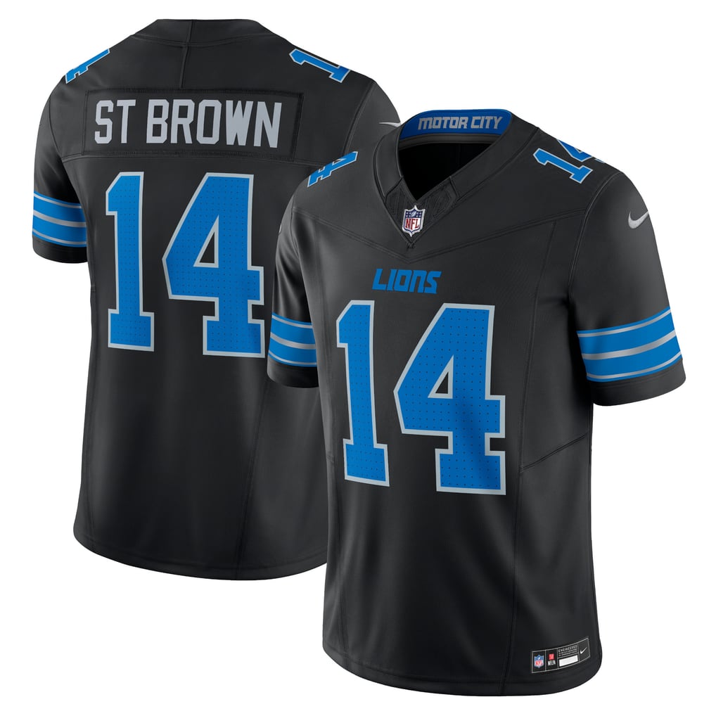 Men's Detroit Lions Amon-Ra St. Brown Black 2nd Alternate Vapor F.U.S.E. Limited Jersey