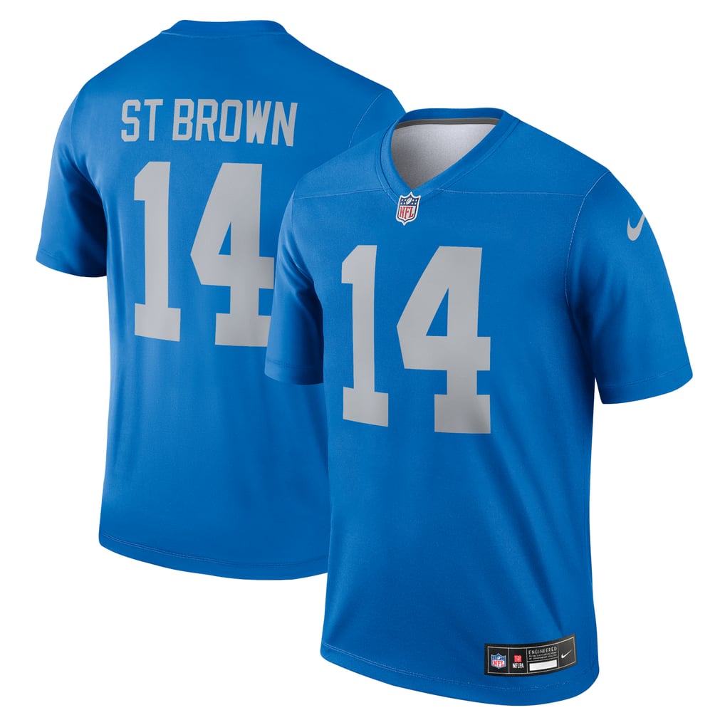 Men's Detroit Lions Amon-Ra St. Brown Blue Legend Player Performance Top