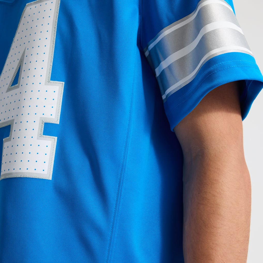 Men's Detroit Lions Amon-Ra St. Brown Blue Team Vapor F.U.S.E. Stitched Limited Jersey