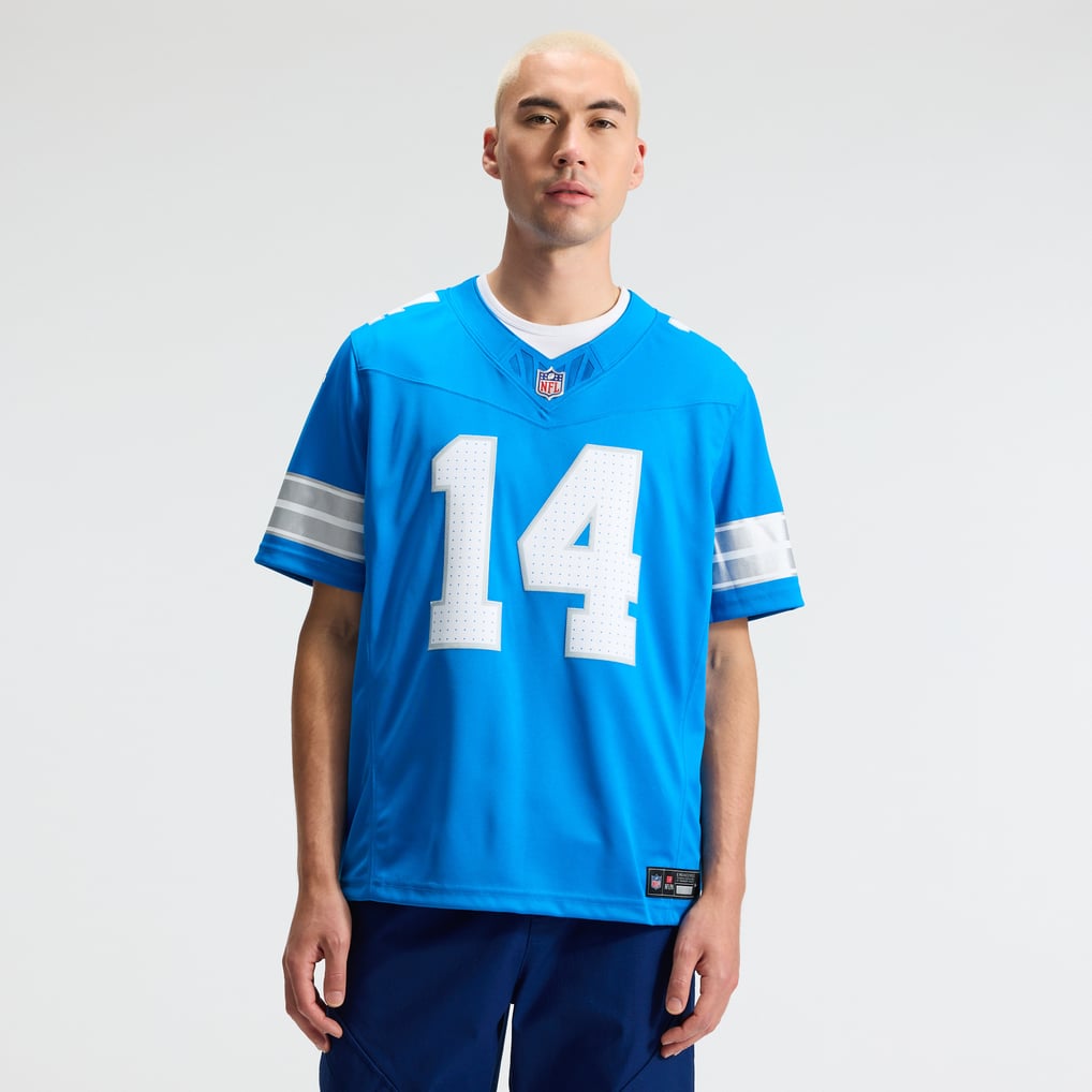 Men's Detroit Lions Amon-Ra St. Brown Blue Team Vapor F.U.S.E. Stitched Limited Jersey