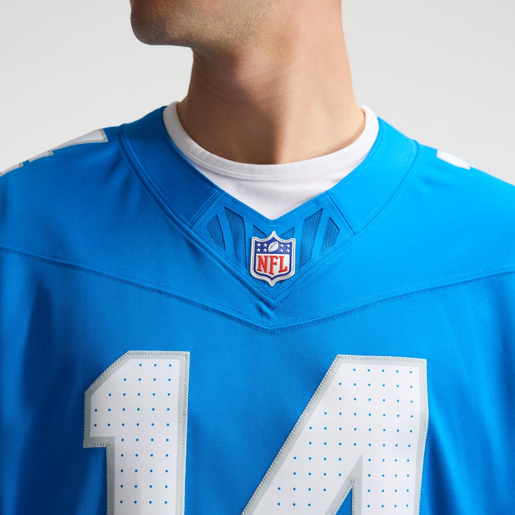 Men's Detroit Lions Amon-Ra St. Brown Blue Team Vapor F.U.S.E. Stitched Limited Jersey