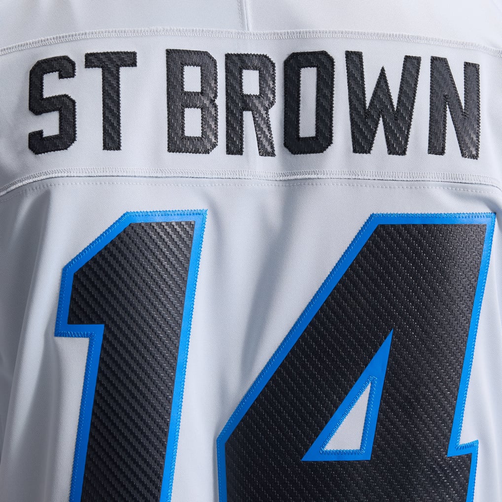 Men's Detroit Lions Amon-Ra St. Brown Silver 2026 Rivalries Collection Stitched Limited Jersey