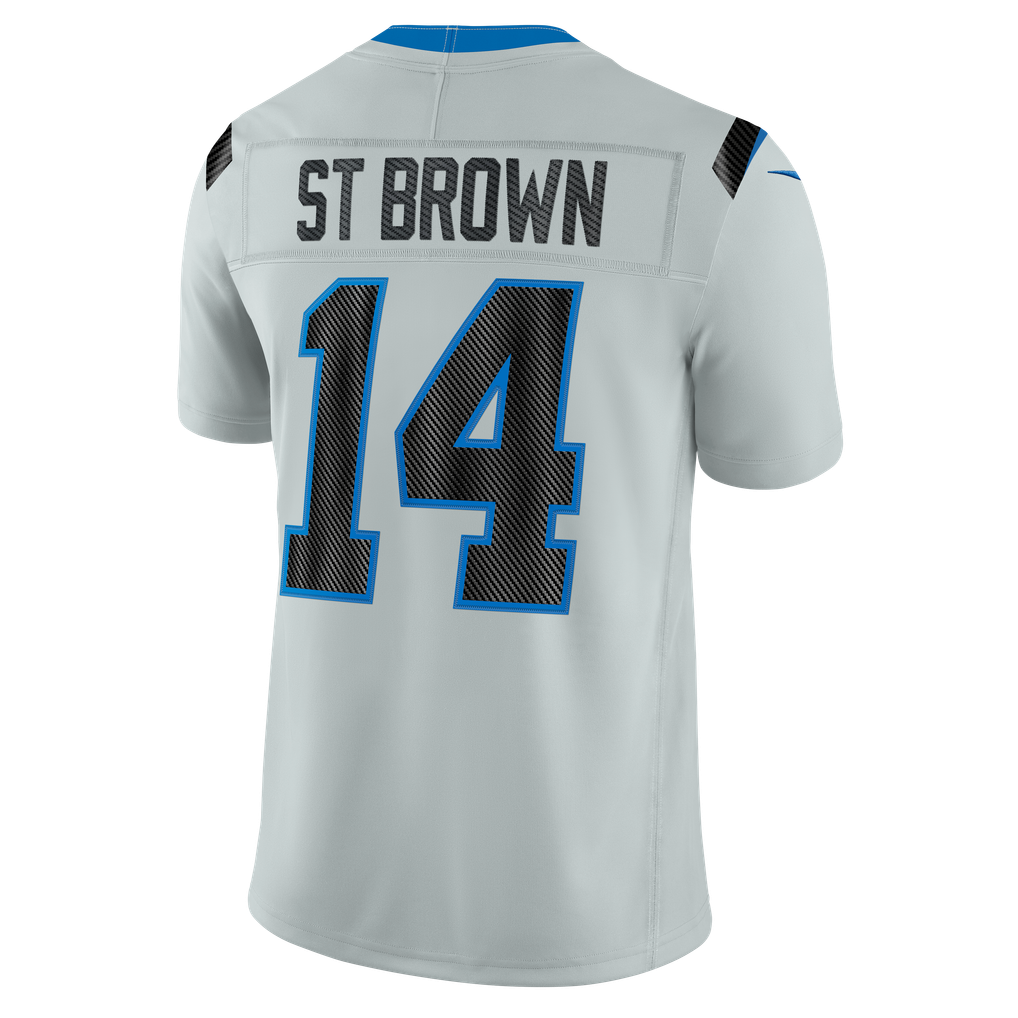 Men's Detroit Lions Amon-Ra St. Brown Silver 2026 Rivalries Collection Stitched Limited Jersey